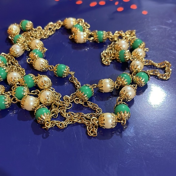 Art Deco Type long 24 Beaded necklace. - Picture 4 of 6